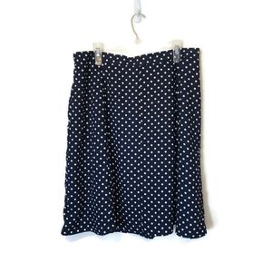 Valerie Stevens 22w Navy Polka Dot Full Skirt